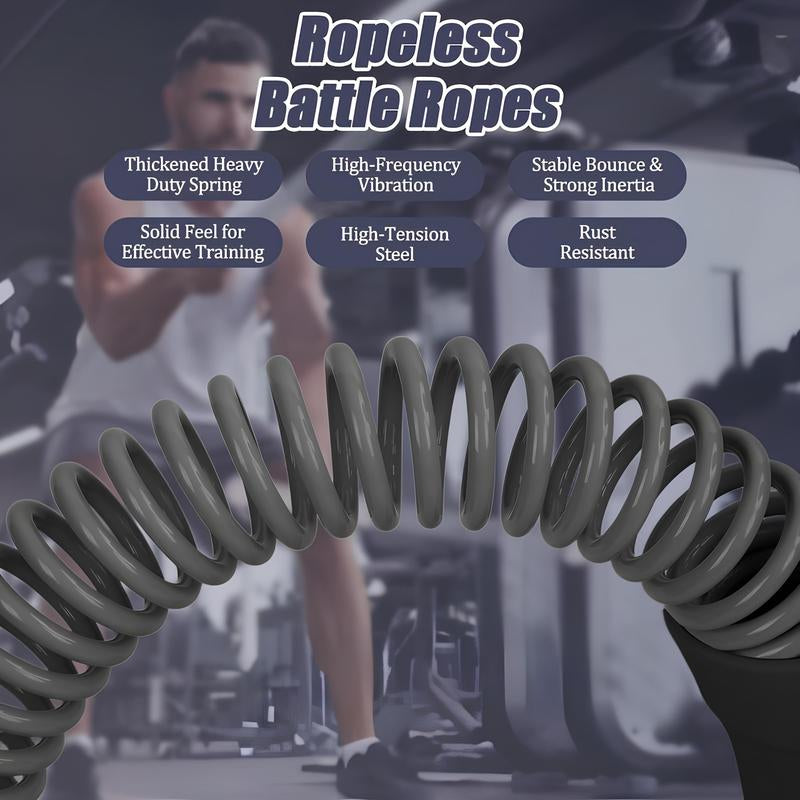 New Upgrade Weighted Cordless Battle Ropes – Quiet Ropeless Training Rope Fitness Equipment for Home Gym, Portable Exercise Battle Rope for Women & Men, Indoor & Outdoor Workouts
