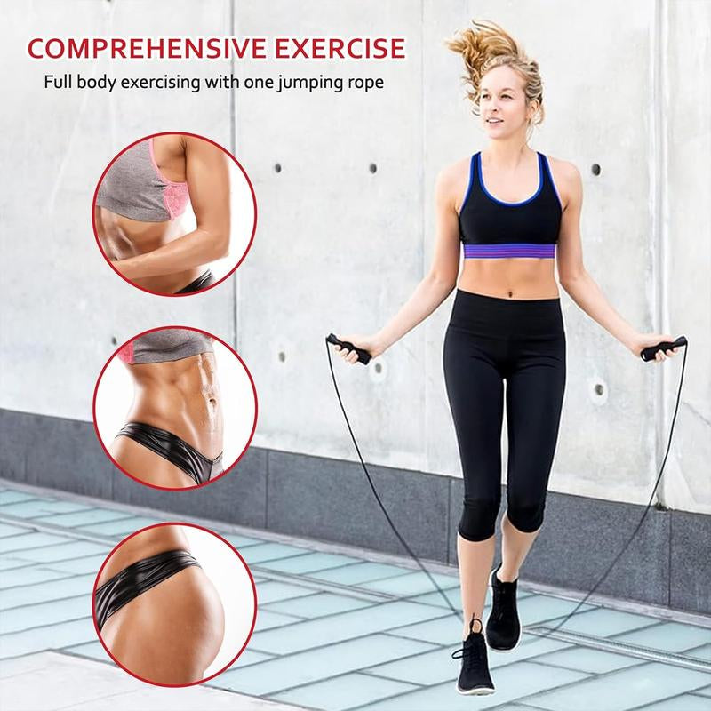 【2026 New Year'S Gift】Pro Speed Jump Rope with Tangle-Free Design Ball Bearing Swivel Quick-Adjust Ergonomic Grips for Home Gym Workout Equipment