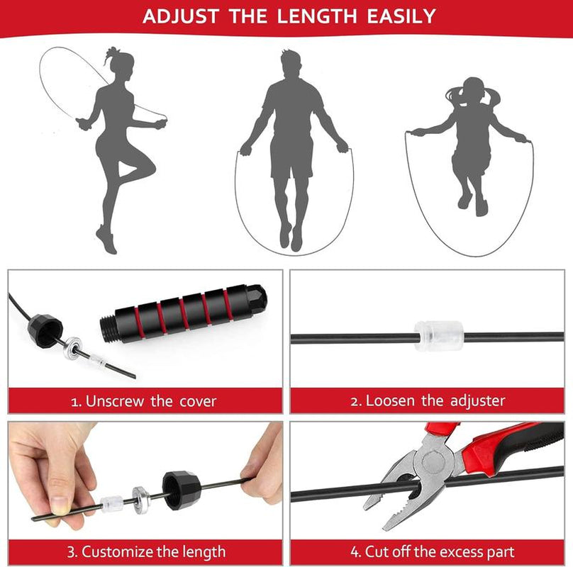 【2026 New Year'S Gift】Pro Speed Jump Rope with Tangle-Free Design Ball Bearing Swivel Quick-Adjust Ergonomic Grips for Home Gym Workout Equipment