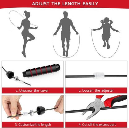 【2026 New Year'S Gift】Pro Speed Jump Rope with Tangle-Free Design Ball Bearing Swivel Quick-Adjust Ergonomic Grips for Home Gym Workout Equipment