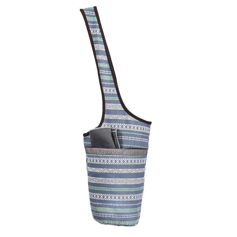 Single Shoulder Yoga Bag Sports Fitness Bag Cashew Flower Ethnic Sail Cloth Bag